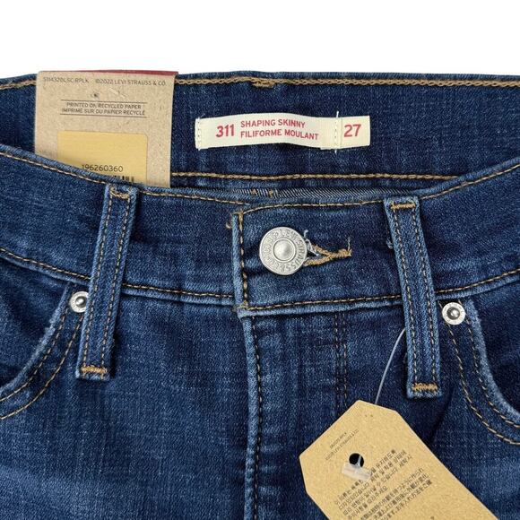 NWT LEVI'S 311 Shaping Skinny Sz 27 X 32 Blue - Picture 5 of 9